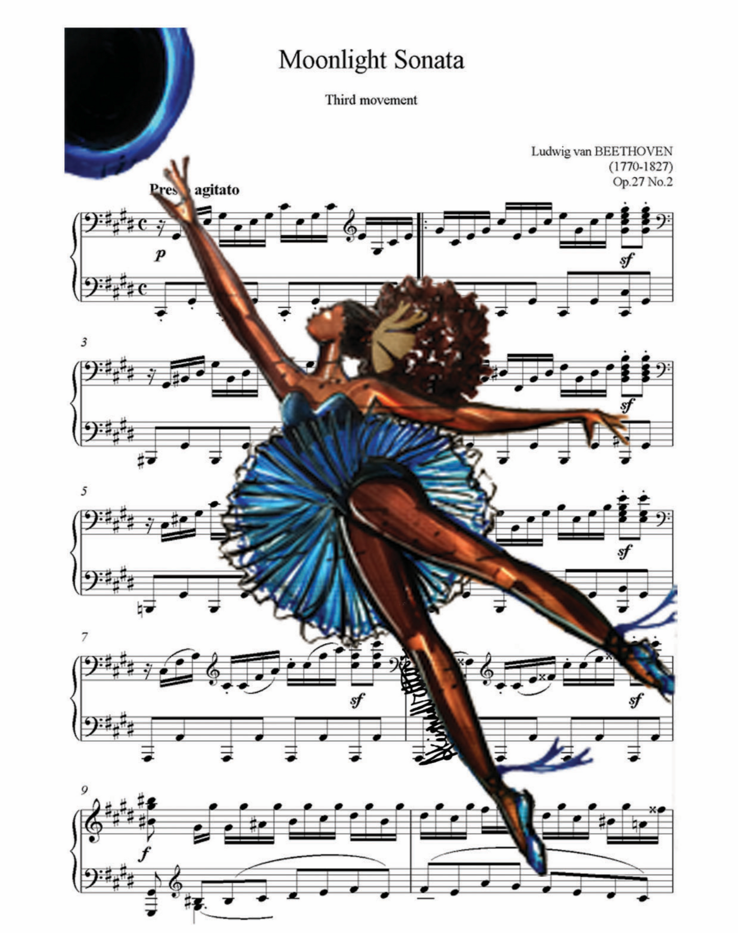 MOONLIGHT SONATA PRINT (childrens)