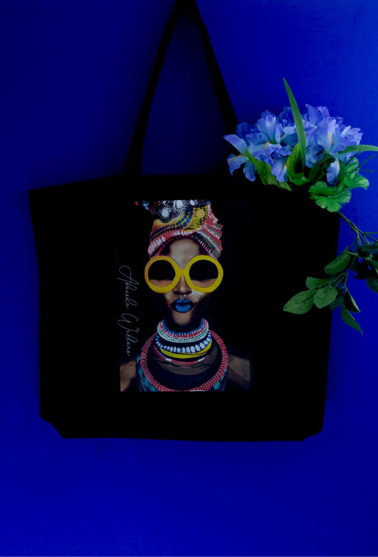 Black Gold Large Tote Bag